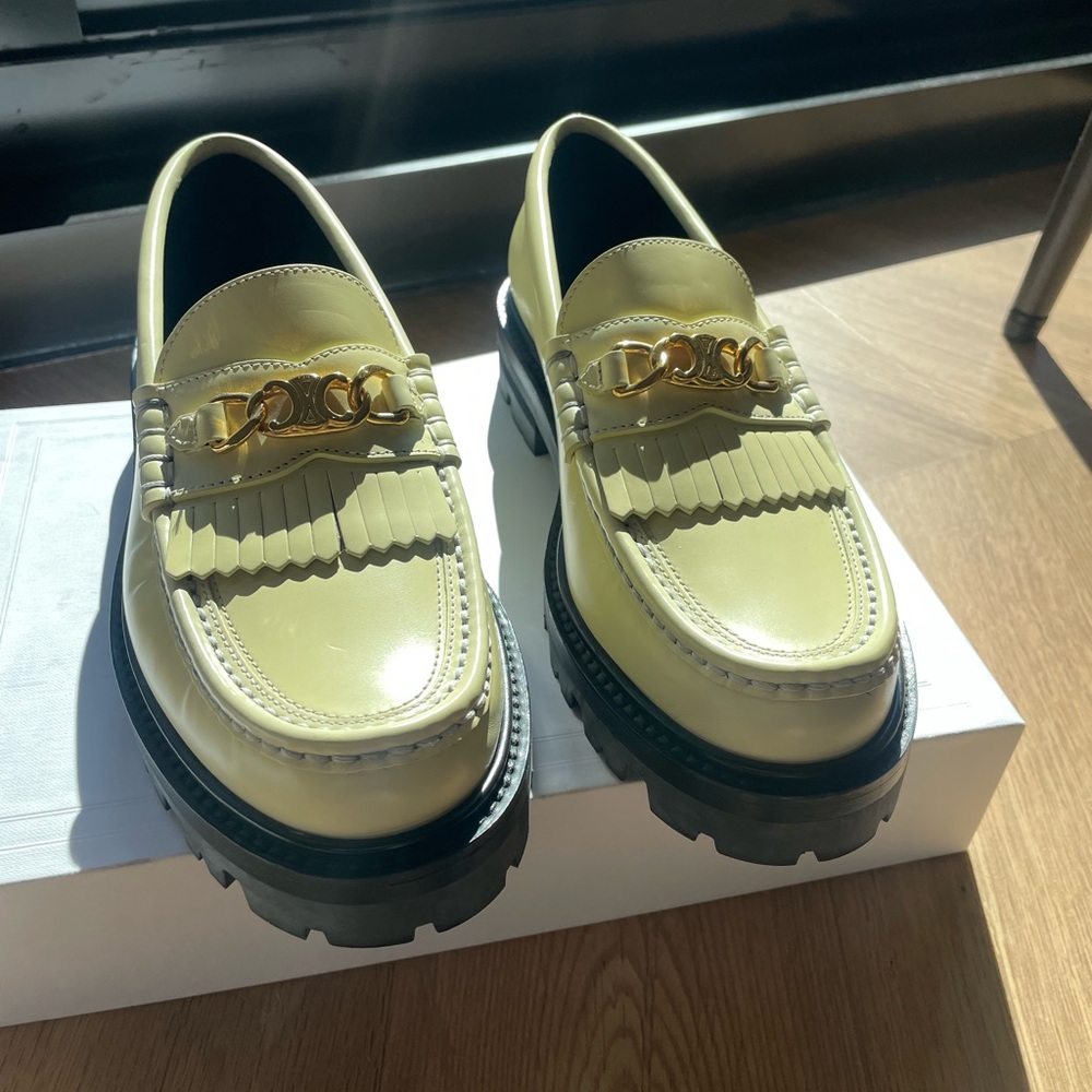 Celine Women’s Triomphe Chain Margaret Loafer